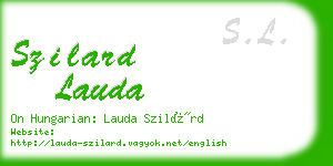 szilard lauda business card